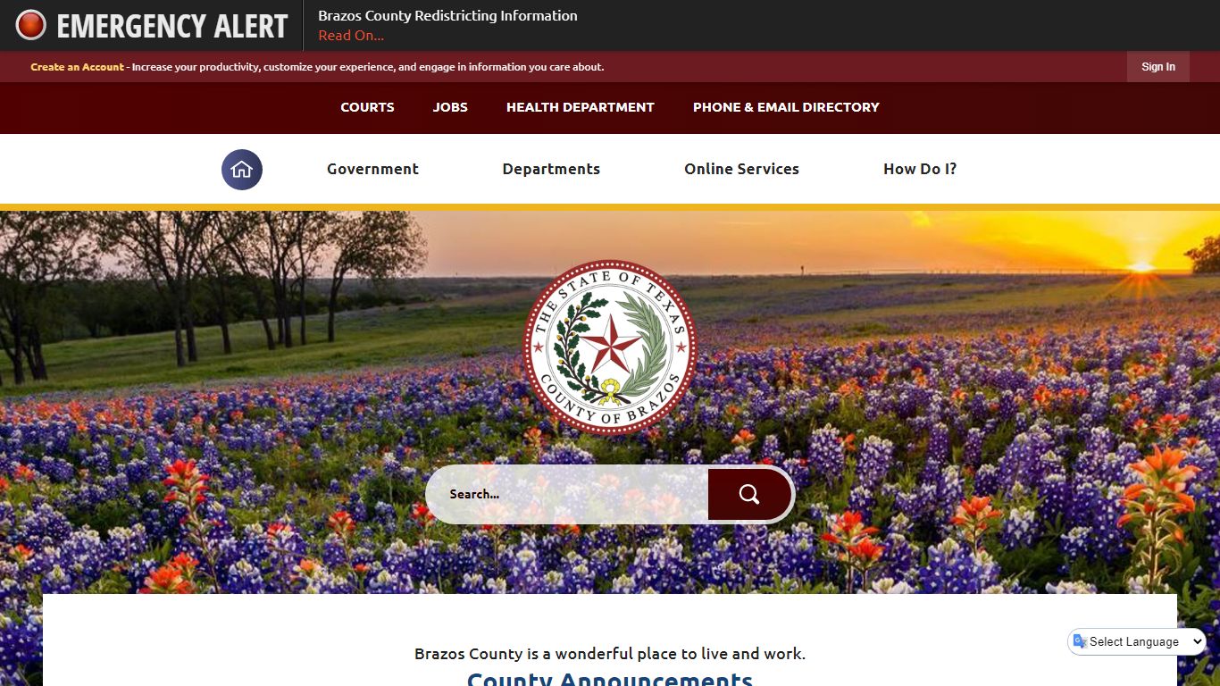 Brazos County, TX - Official Website | Official Website